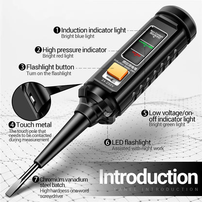 Multi-functional Electrician Screwdriver Pencil AC Non-contact Induction Test Pen Voltage Tester Voltage Detector Screwdriver