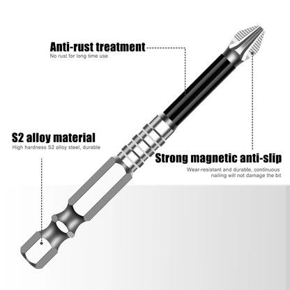 K5 Non-slip High Hardness Bit S2 Strong Magnetic 5A Black Non-slip Cross Head Electric Drill Electric Screwdriver Bit
