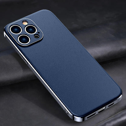 LANGSIDI New Arrival Luxury Leather phone Case for iphone 15 pro max 14 15 pro lens protection shockproof fashion back covers