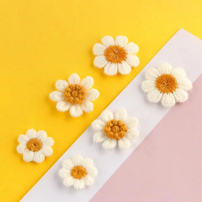 10Pcs White Daisy Flower Patches for Clothes Daisy Flower Patch Repair