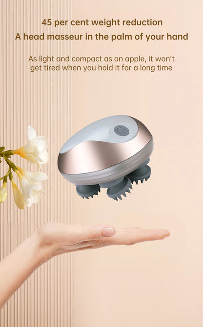 Electric Head Massager Mutifunction for Cats Dogs Pets Scalp Massager Rechargeable Massage Contacts Body Relax Health Care