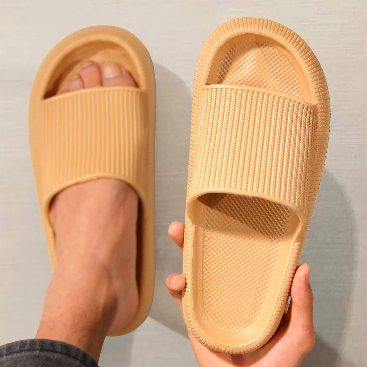 Zapatillas de verano para el hogar con suela blanda y antideslizantes Eva Simple para hombre