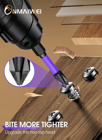 Non-Slip Impact Batch Head Strong Magnetic Cross High Torque Hardness Screw Waterproof Ph2 Screwdriver Bits Set