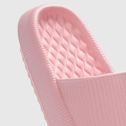 Chanclas de verano antideslizantes de 4 cm para mujer, suaves y cómodas, con plataforma gruesa de EVA, para el baño y el hogar