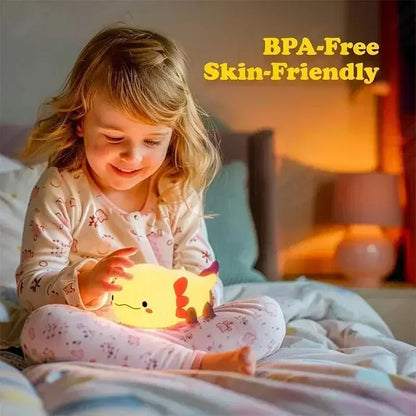 Soft Silicone Night Light - USB Rechargeable Touch Control 3-Level Dimmable Bedside Lamp for Nursery, Kids, Babies & Gift Decor