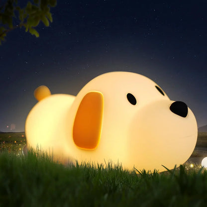 Cute Animal-shape Silicone Night Light Rechargeable Bedside Patting Nightlights For Child Holiday Gift Bedroom Decor Lighting