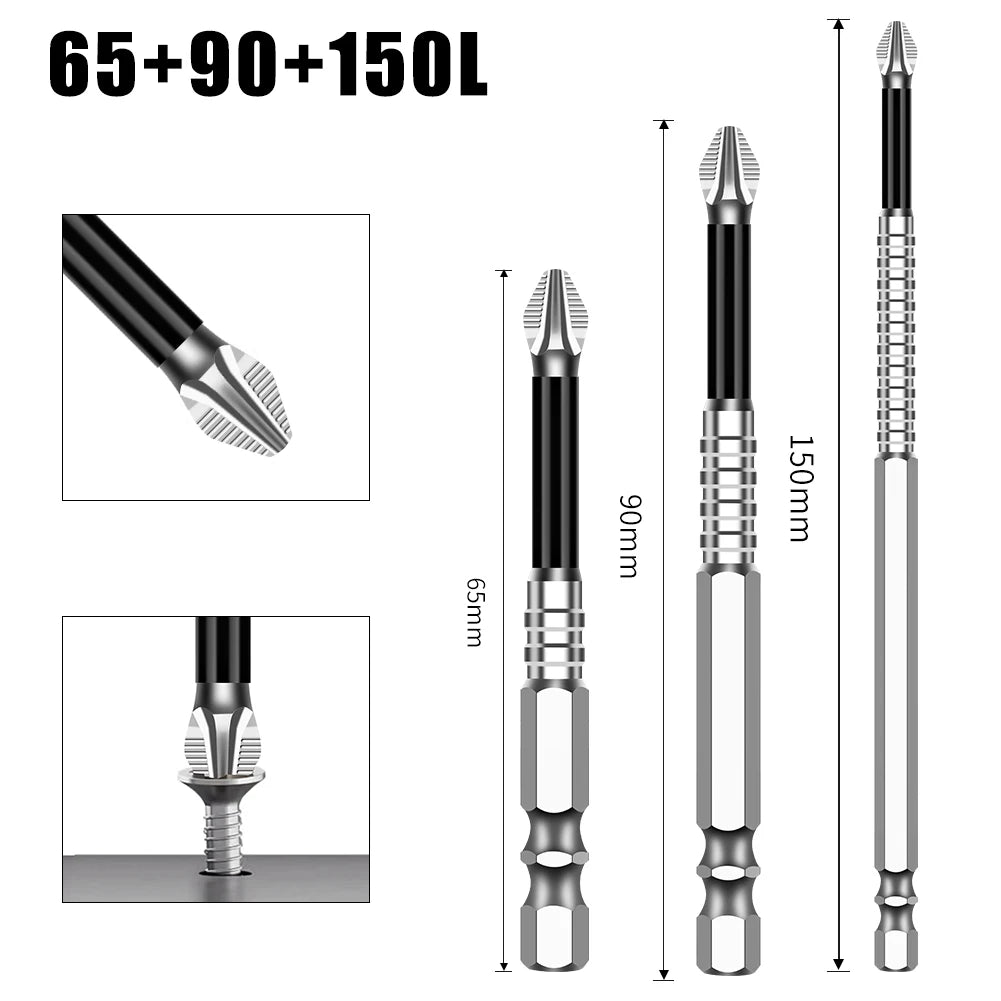 K5 Non-slip High Hardness Bit S2 Strong Magnetic 5A Black Non-slip Cross Head Electric Drill Electric Screwdriver Bit