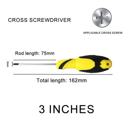 3/4/5/6/8 Inch Rubber-coated Anti-slip Handle Word Cross Strong Magnetic 45# Steel Screwdriver Screwdriver