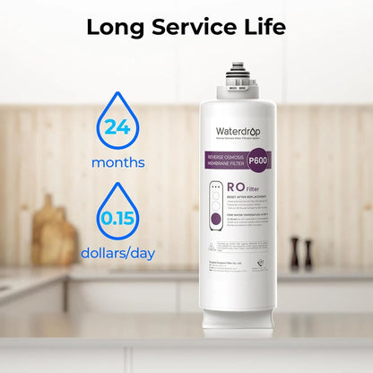 Waterdrop WD-G3P600-RO Filter, NSF Certified, Replacement for WD-G3P600 Reverse Osmosis System, 2-year Lifetime