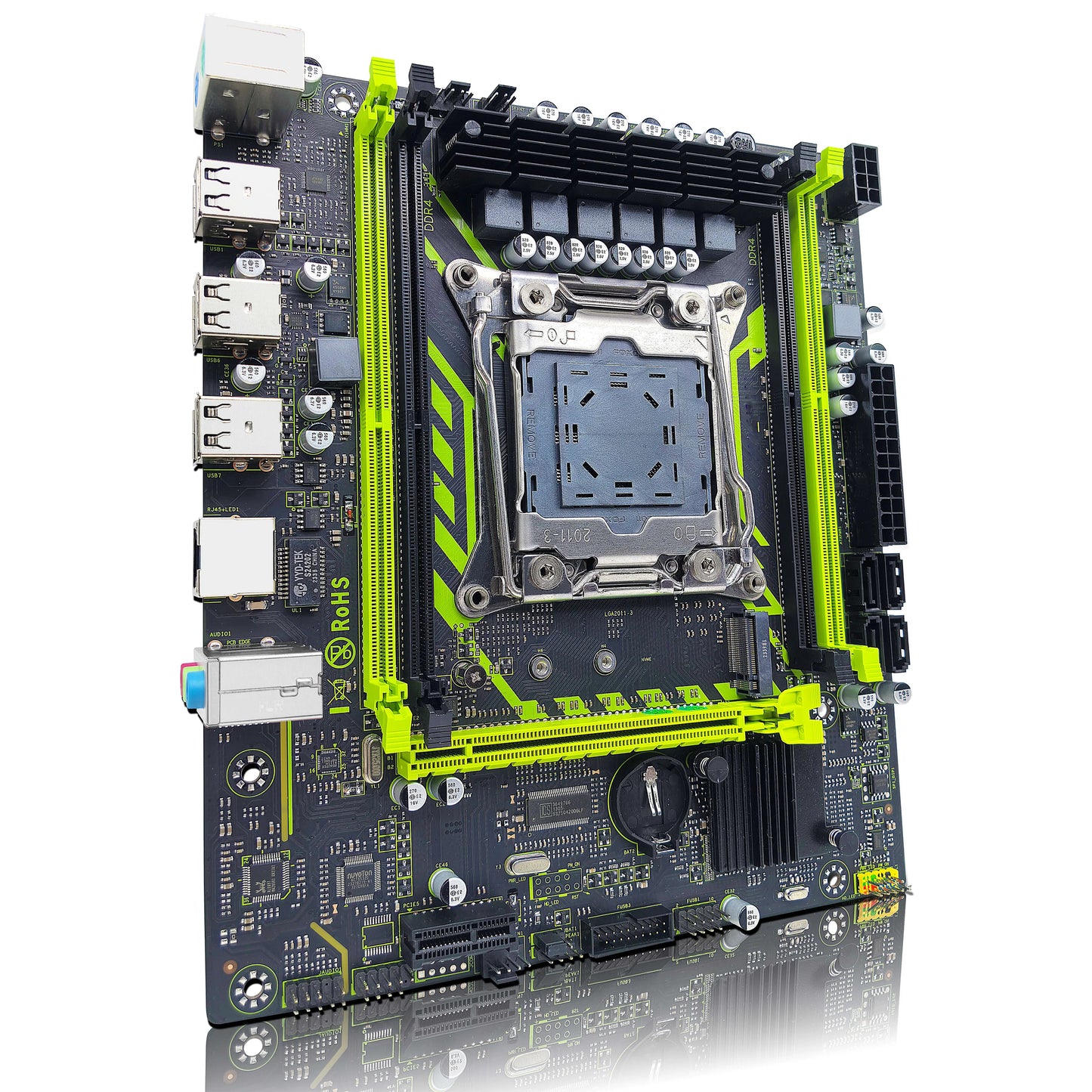Kit de placa base ZSUS X99-8D4 con procesador LGA2011-3 Xeon E5 2650 V4, DDR4, 16 GB (1 x 16 GB), memoria RAM de 2133 MHz, NVME, M.2, SATA