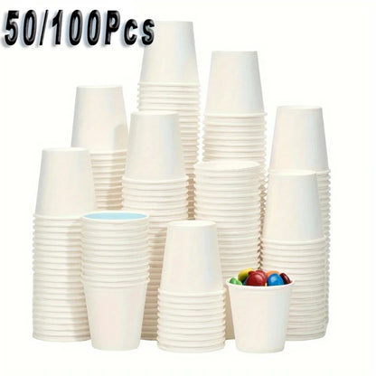 50/100PCS Disposable Small Paper Cup Tasting Cup  Perfect for Coffee Candy Juice Home Supermarket Holiday Party Activities