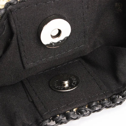 Bolso de paja para mujer, bolso de hombro vintage de gran capacidad para vacaciones, bolso informal de diseñador, bolso de playa de verano con agujeros