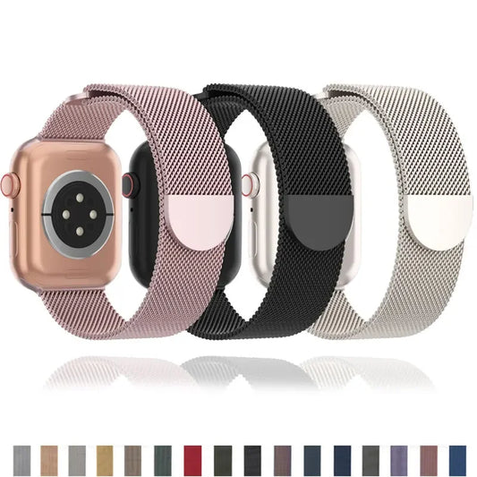 Correa Milanese Loop para Apple Watch Ultra Band 49 mm, 45 mm, 44 mm, 42 mm, 41 mm y 40 mm. Pulseras metálicas para iWatch SE series 9, 8, 7, 6, 5 y 46 mm.