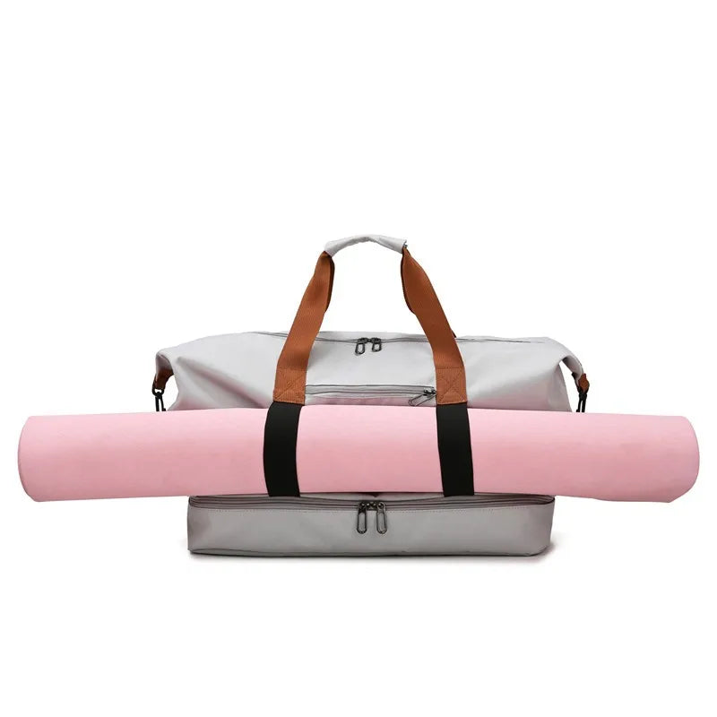 Bolsa de viaje para hombre y mujer, gran capacidad, equipaje de mano, separación de humedad y seco, bolsa deportiva para fitness, paquete de viaje de corta distancia.
