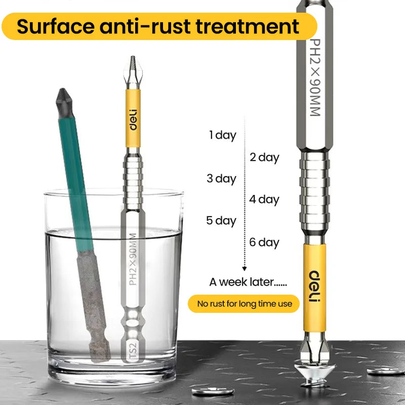 Non-slip PH2 Magnetic Batch Head Cross Screwdriver Hardness Drill Bit Screw Driver Hand Tools 25/50/65/70/90/150mm