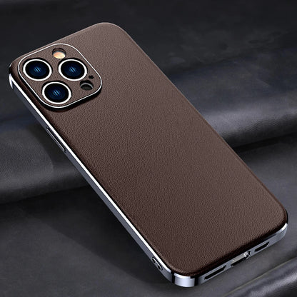 LANGSIDI New Arrival Luxury Leather phone Case for iphone 15 pro max 14 15 pro lens protection shockproof fashion back covers