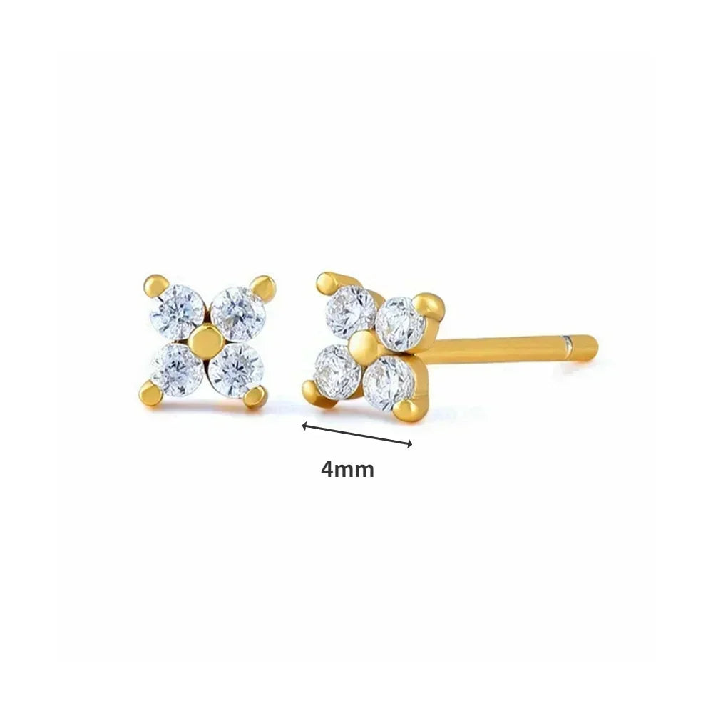 Pendientes de aro de plata de ley 925 con forma de aguja y cristales de circonita, con gotas de agua, dorados, joyería de lujo premium para fiestas.