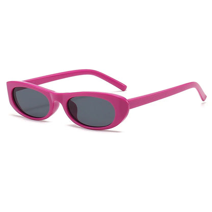 Gafas de sol ovaladas retro para mujer, montura pequeña negra, marca de moda, gafas de sol modernas con protección UV400 para mujer