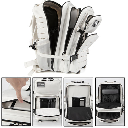 Mochila táctica de 25L/45L para exteriores para hombres y mujeres, resistente, pequeña, para la escuela, para senderismo, con portabotellas
