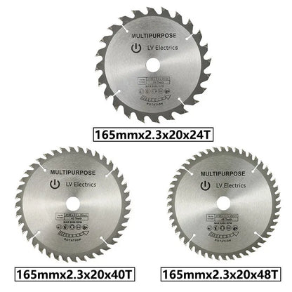 Circular Saw Blade 165mm Dia 24T/40T/48T TCT Carbide Disc for Woodworking Cutting Tools