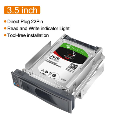 MAIWO CD-ROM Space HDD Mobile Rack Internal 3.5 Inch HDD Convertor Enclosure Tool Free Hard Disk Installation HDD-ROM HDD Case