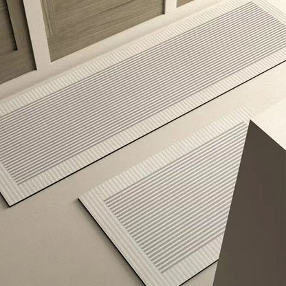 VIKAMA - Alfombra de diatomita de estilo simple para entrada, cocina, baño, decoración del hogar, impermeable, antideslizante