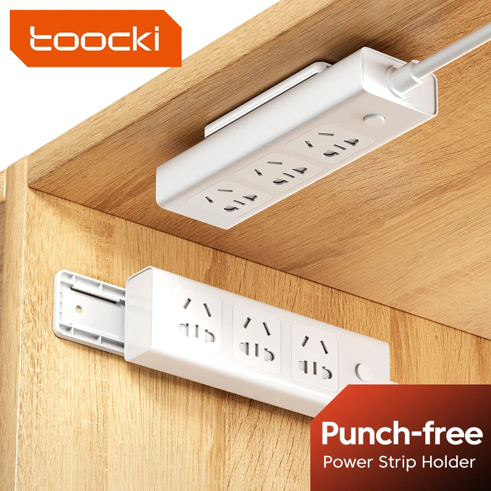 Toocki - Fijador de enchufes autoadhesivo para pared, sin perforaciones, para cocina, hogar y oficina