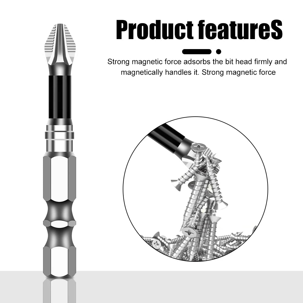 K5 Non-slip High Hardness Bit S2 Strong Magnetic 5A Black Non-slip Cross Head Electric Drill Electric Screwdriver Bit