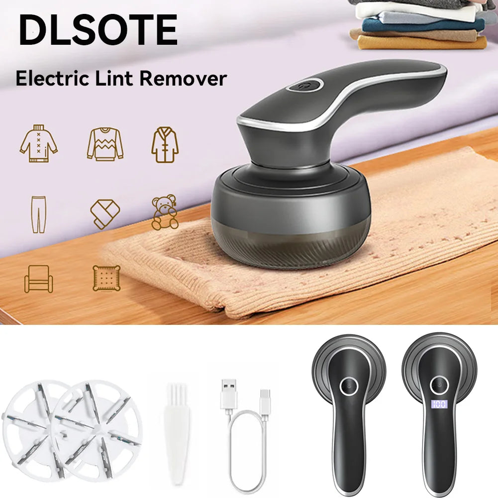 Quitapelusas eléctrico con pantalla digital, recargable, de pellets, para ropa, pelusas, bolas de pelo, portátil.