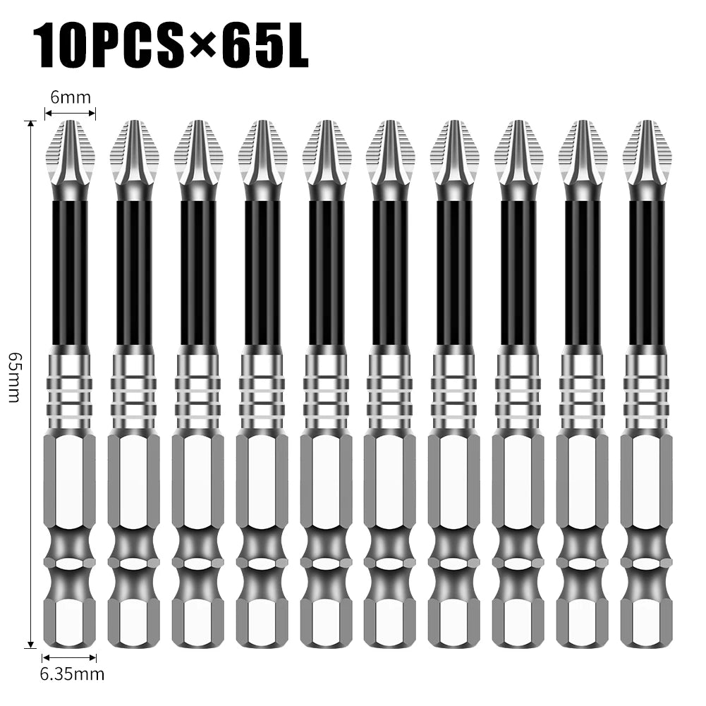 K5 Non-slip High Hardness Bit S2 Strong Magnetic 5A Black Non-slip Cross Head Electric Drill Electric Screwdriver Bit
