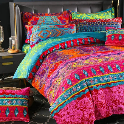 Juegos de fundas nórdicas de estilo bohemio para cama individual, individual, queen y king.