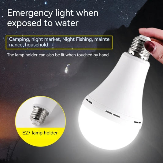 Bombilla LED de emergencia de 7 W, 9 W, 12 W y 15 W. Bombilla de bajo consumo con carga portátil. Bombilla de emergencia para cortes de energía en el hogar.