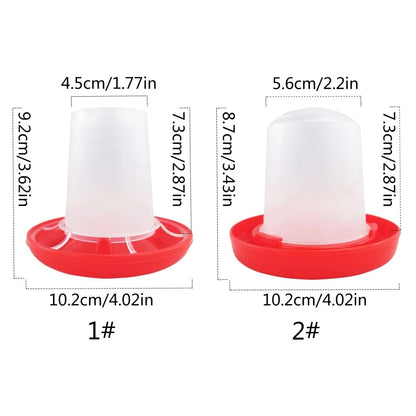 Chick Feeder Waterer Durable Plastic Feeding for Up to 6 Chicks At Once