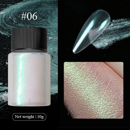 1 Box Cherry Pink Chrome Pearl Nail Powder Gradient Mirror Effect Nail Art Glitter Auroras Rubbing Dust Nail Art Manicure Decor
