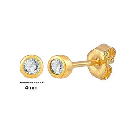 Pendientes de aro de plata de ley 925 con forma de aguja y cristales de circonita, con gotas de agua, dorados, joyería de lujo premium para fiestas.