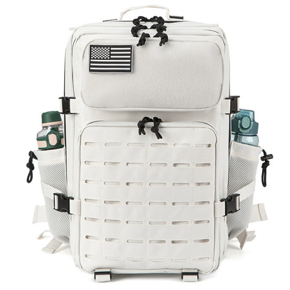 Mochila táctica de 25L/45L para exteriores para hombres y mujeres, resistente, pequeña, para la escuela, para senderismo, con portabotellas