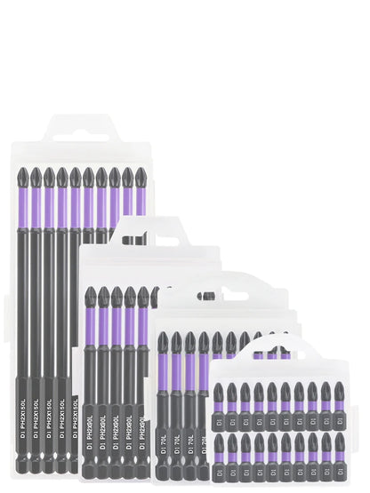 Non-Slip Impact Batch Head Strong Magnetic Cross High Torque Hardness Screw Waterproof Ph2 Screwdriver Bits Set