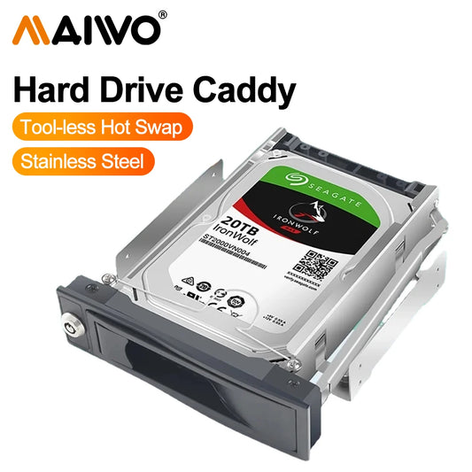 MAIWO CD-ROM Space HDD Mobile Rack Internal 3.5 Inch HDD Convertor Enclosure Tool Free Hard Disk Installation HDD-ROM HDD Case