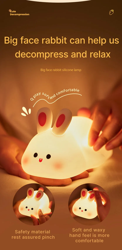LED Night Light for Kids Squishy Novelty Lamp 3 Level Dimmable Nursery Nightlight for Breastfeeding Toddler Baby Home Decor