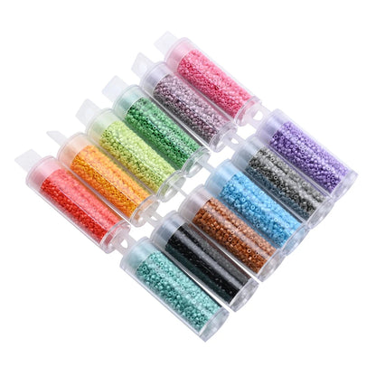 1200 cuentas de vidrio japonesas de 2 mm, uniformes, para hacer joyas, pulseras, collares, pequeñas cuentas artesanales.