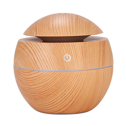Humidificador eléctrico de aire con difusor de aroma, humidificador ultrasónico de madera con aceites esenciales, vaporizador frío para dormitorio.