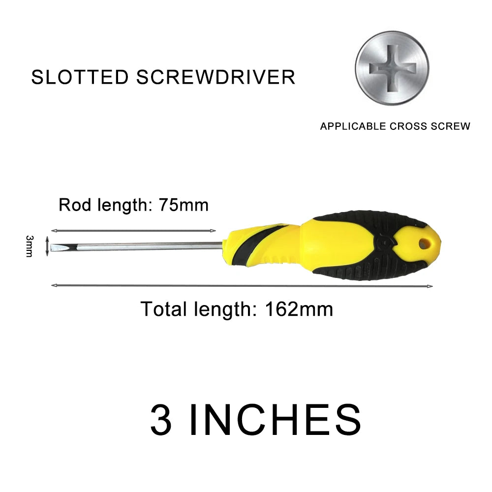 3/4/5/6/8 Inch Rubber-coated Anti-slip Handle Word Cross Strong Magnetic 45# Steel Screwdriver Screwdriver
