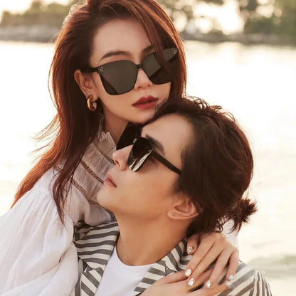 CLLOIO - Gafas de sol unisex de nueva tendencia para mujer y hombre, diseño simple, decorativas, para conducir, con protección UV400