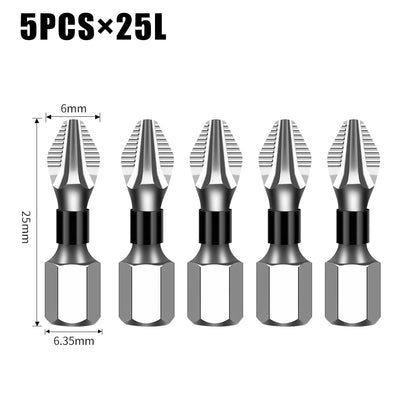 K5 Non-slip High Hardness Bit S2 Strong Magnetic 5A Black Non-slip Cross Head Electric Drill Electric Screwdriver Bit