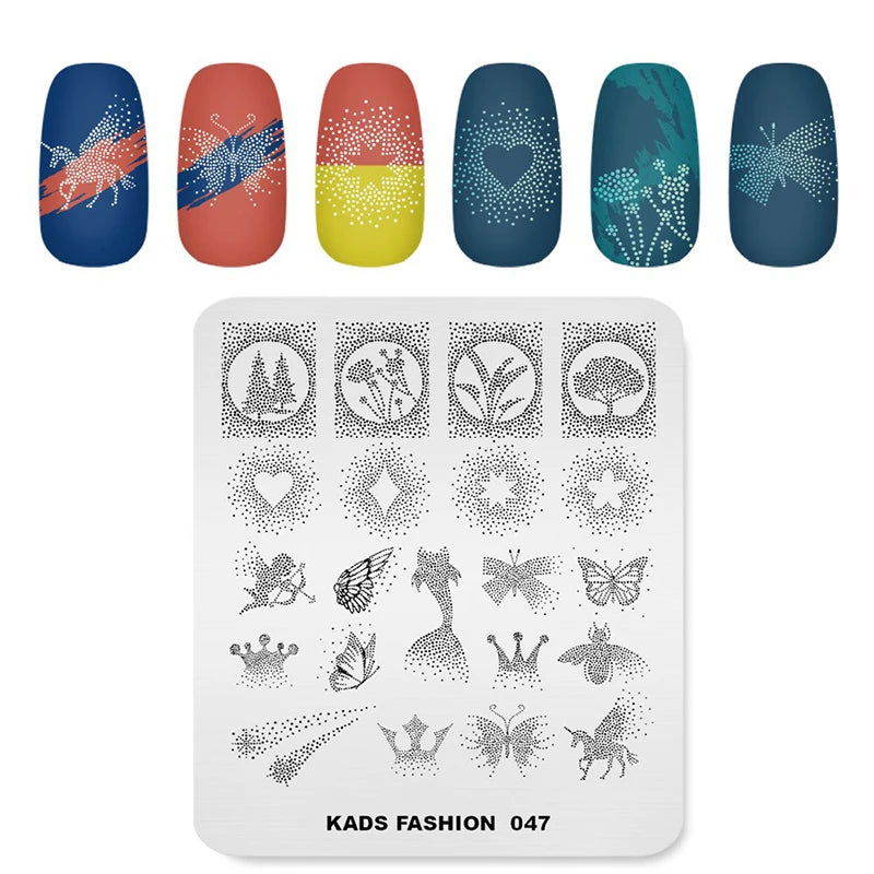 Nail Stamping Plates Sun Moon Stars Pattern Design Nail Art Image Template Stainless Steel Printing Plate for DIY Nails