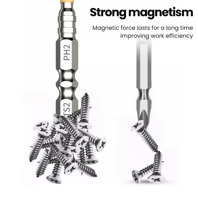 Non-slip PH2 Magnetic Batch Head Cross Screwdriver Hardness Drill Bit Screw Driver Hand Tools 25/50/65/70/90/150mm