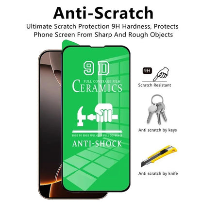 4 protectores de pantalla de cerámica transparente para iPhone 16, 15, 14, 11, 13, 12 Pro Max, 15, 14, 16 Plus, 13, 12 Mini, XS Max, XR, X, 8, 7 Plus, SE