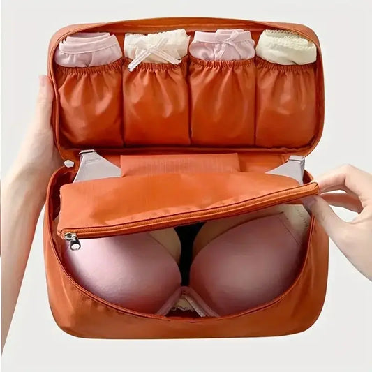 Bolsa de almacenamiento de ropa interior portátil y sencilla, ligera, resistente al polvo, organizador multifuncional para viajes.