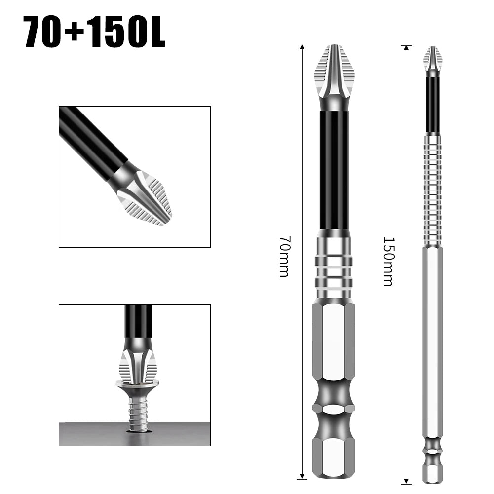 K5 Non-slip High Hardness Bit S2 Strong Magnetic 5A Black Non-slip Cross Head Electric Drill Electric Screwdriver Bit