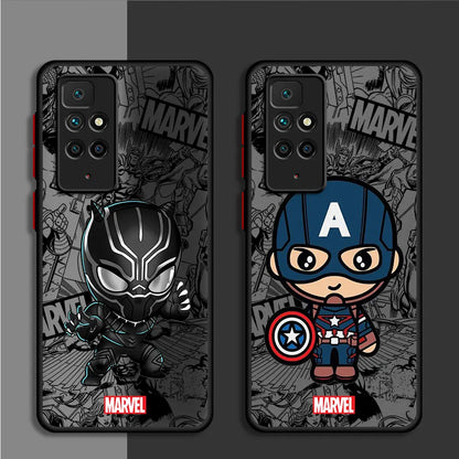 Cartoon Marvel Groot Spiderman Phone Case for Xiaomi Redmi 9A 10C K40 Pro A1 9C 9 10 12C A2 9T Shockproof Cover